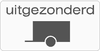 Wit rechthoekig onderbord met de tekst uitgezonderd boven een oplegger